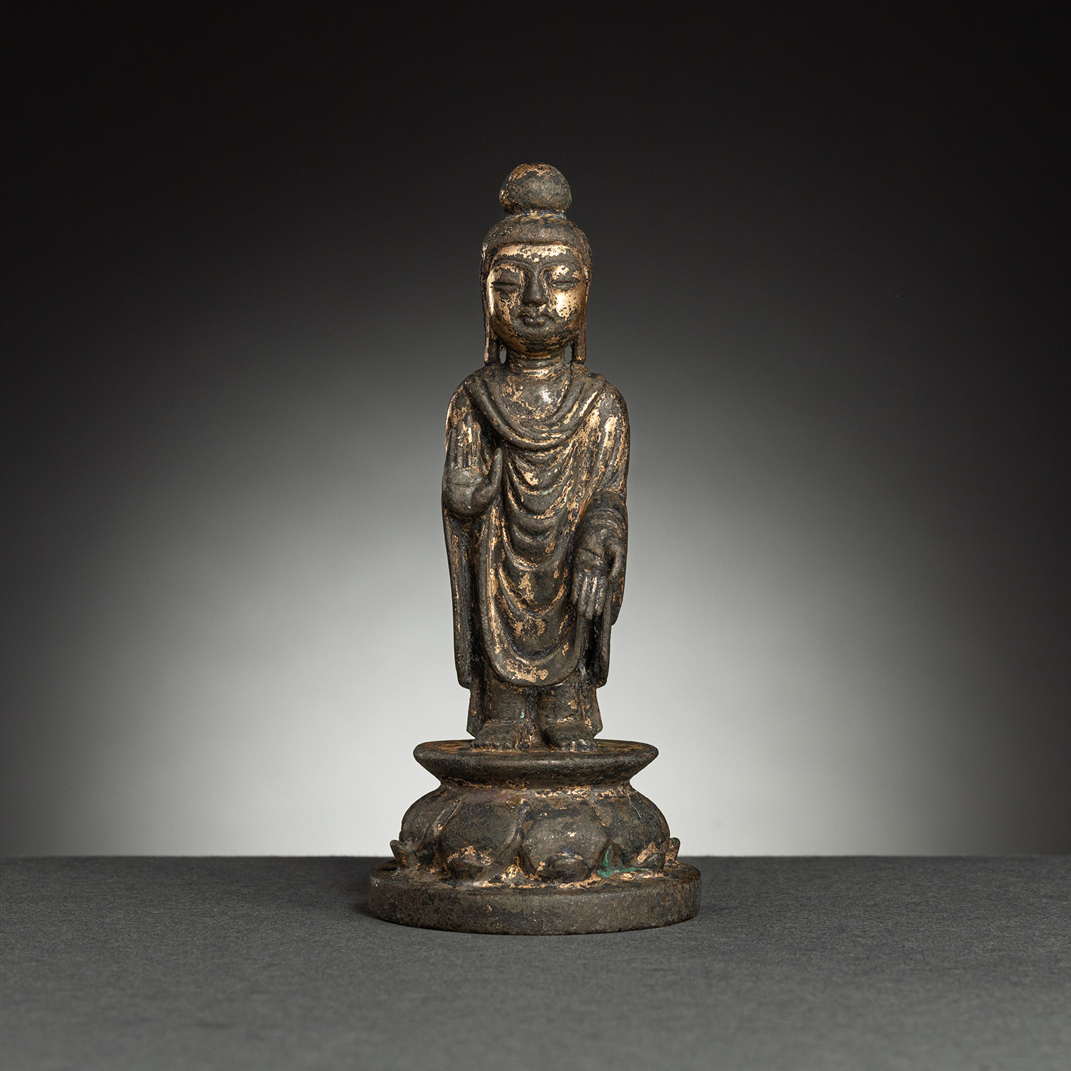 三国-统一新罗时代 铜释迦牟尼佛立像